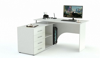 Компьютерный угловой стол Лига 01 BMS с тумбой
