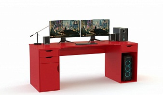 Геймерский стол Урбан 5 BMS красного цвета