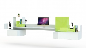 Дизайнерский Навесной письменный стол Прима 21 BMS