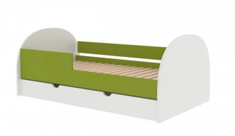 Зеленая Кровать с ящиком и бортиком Football BMS