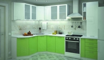 Кухня Настя BMS зеленого цвета