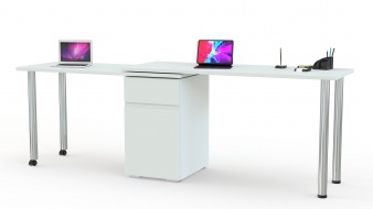 Угловой письменный стол для двоих Вента 70 BMS по индивидуальному размеру