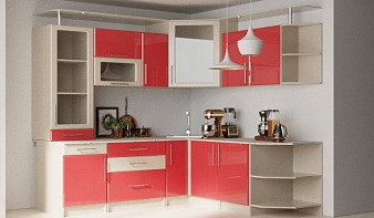 Кухня Марк-1 BMS красного цвета
