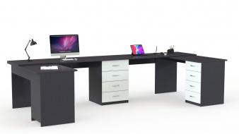 Письменный стол для двоих Принстон 1 BMS по индивидуальному размеру