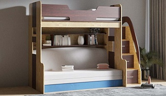 Кровать-чердак с диваном Лесси 22 BMS по индивидуальным размерам