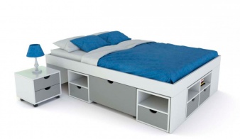 Кровать Ева-10 BMS 140х200 см с ящиками
