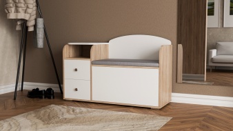 Обувница с сиденьем Домовой-2-40 BMS цвета ясень