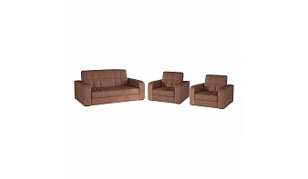 Комплект мягкой мебели Дендра BMS тип - прямой, цвет - коричневый