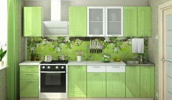 Кухня Вега 2200 BMS зеленого цвета