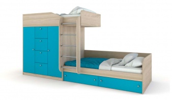 Двухъярусная кровать Море 14 BMS со шкафом