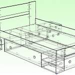 Чертеж Кровать Полина Роуз BMS