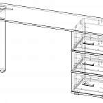Чертеж Письменный стол Мерди BMS