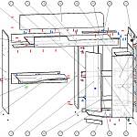 Схема сборки Кровать-чердак Тетрис-1 BMS