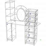 Чертеж Туалетный столик Флер 47 BMS