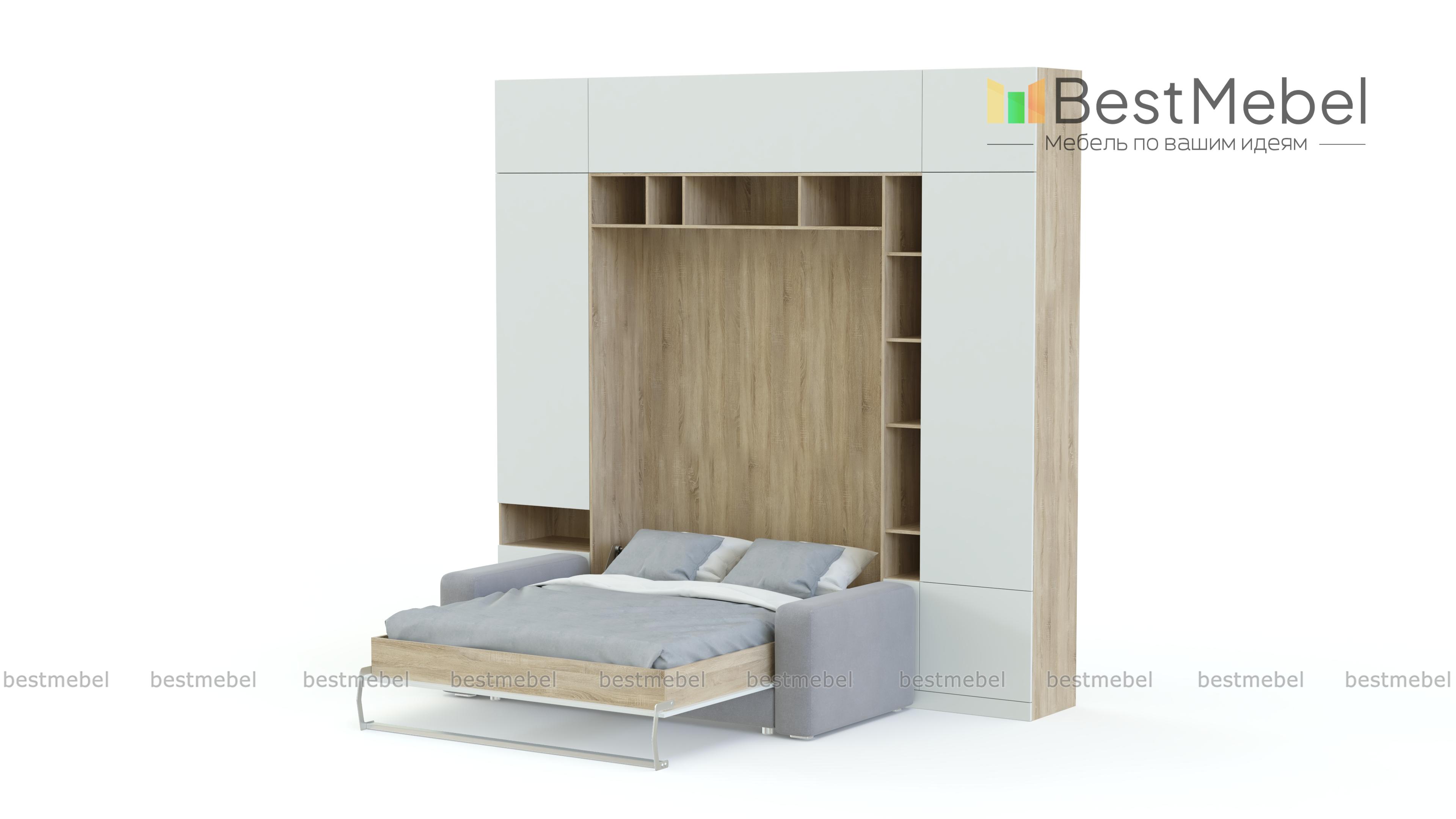 Шкаф-кровать с диваном Тида 06 BMS - Фото