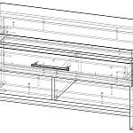 Чертеж Тумба 800 с подушкой BMS
