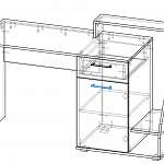 Чертеж Компьютерный стол Франциско 4 BMS