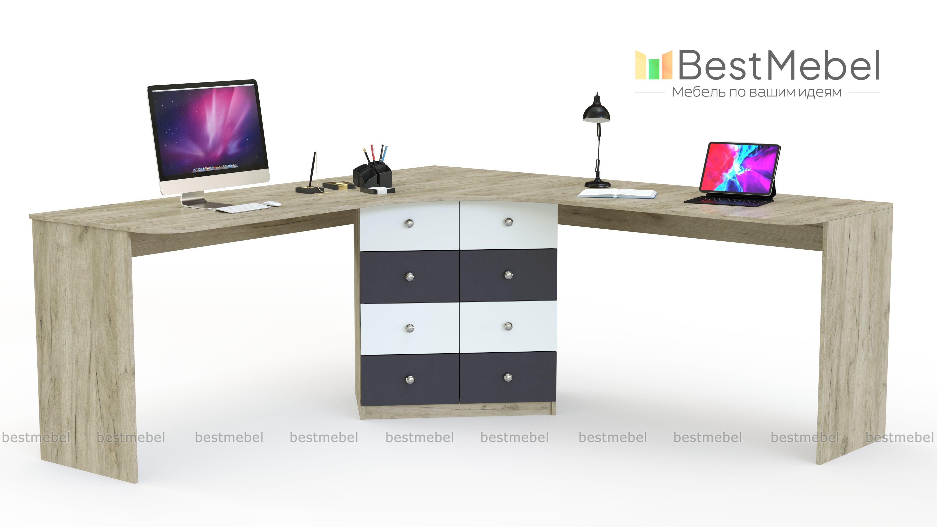 Письменный стол для двоих Нико 83 BMS - Фото