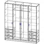 Чертеж Распашной шкаф Габриэлла BMS