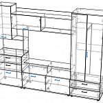 Чертеж Модульная гостиная Марта BMS