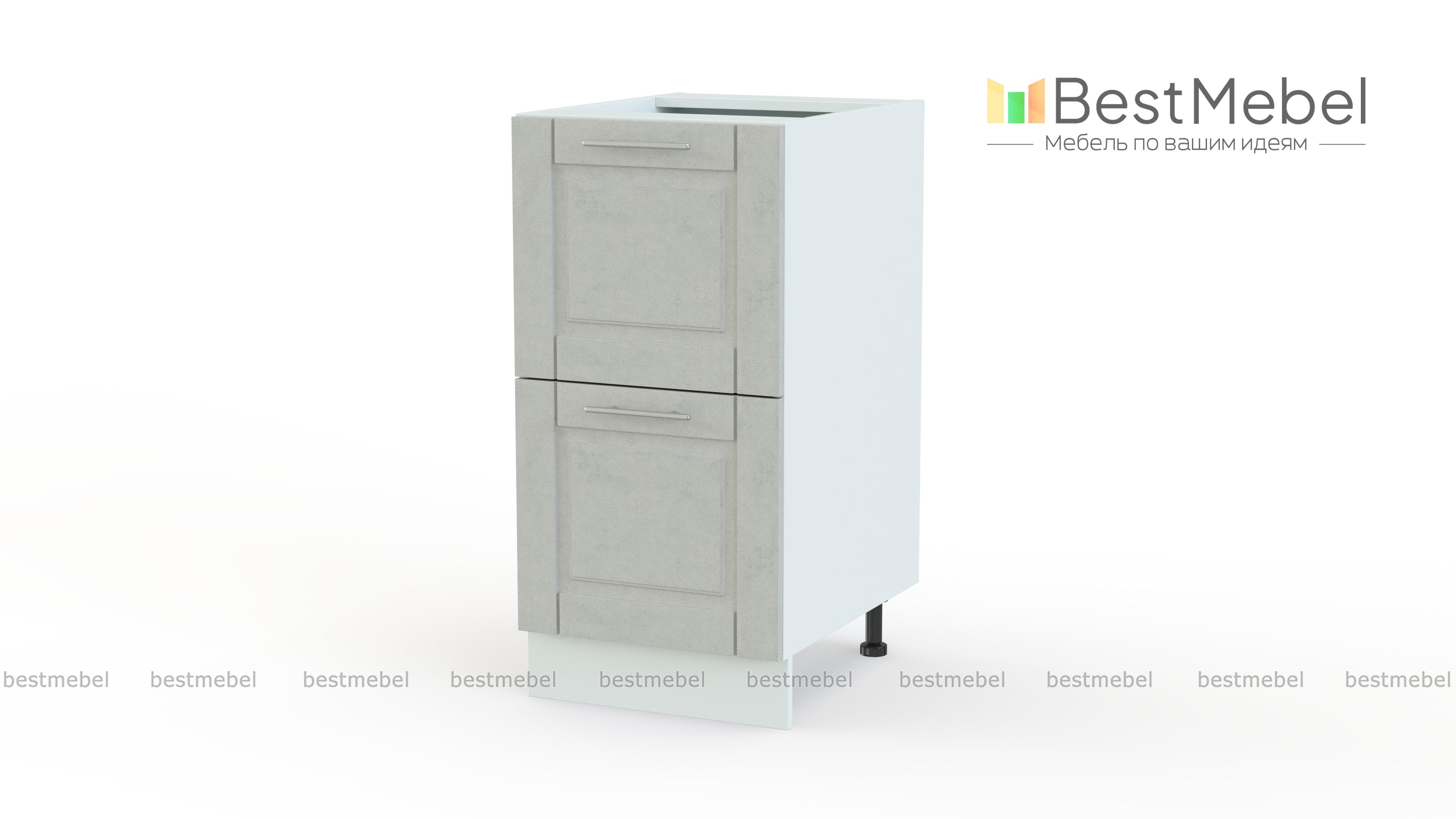 Шкаф нижний 2 ящика Палермо BMS - Фото