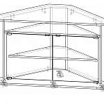 Чертеж Тумба угловая Лаура 9 BMS