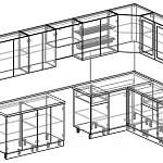 Чертеж Кухня Валенсия композиция 1 BMS