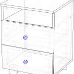 Чертеж Прикроватная тумба Виктория 1.10 BMS