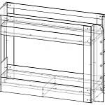 Чертеж Детская двухъярусная кровать Олимп BMS