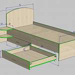 Чертеж Кровать Mebi BMS