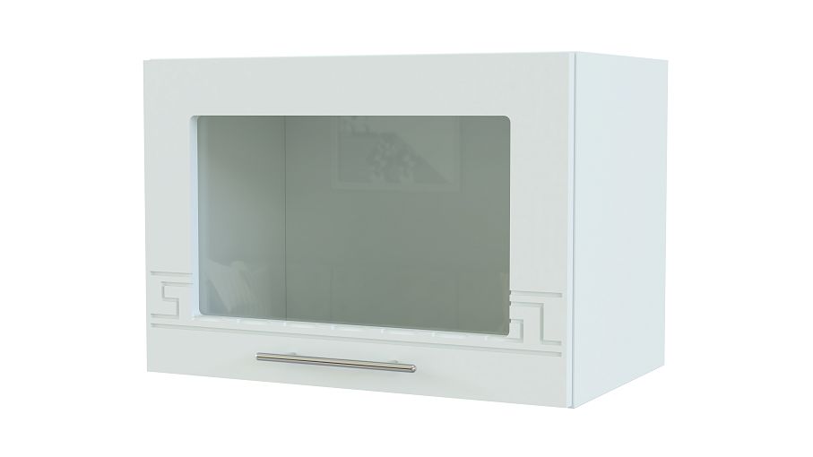 Шкаф навесной под вытяжку со стеклом Греция BMS - Фото