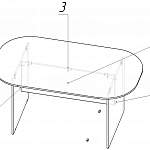 Чертеж Конференц стол ОН-106 BMS