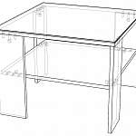 Чертеж Журнальный стол Смарт MD 734 BMS