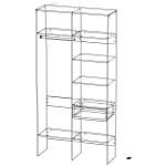 Схема сборки Стеллаж для одежды Мирта 7 BMS