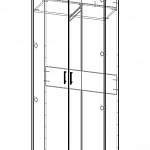 Чертеж Шкаф для одежды ШО-52 BMS