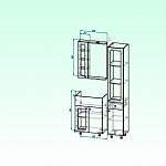Чертеж Мебель для ванной Лючия 2 BMS