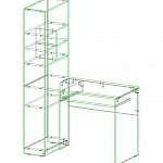 Чертеж Компьютерный стол 10.04 BMS