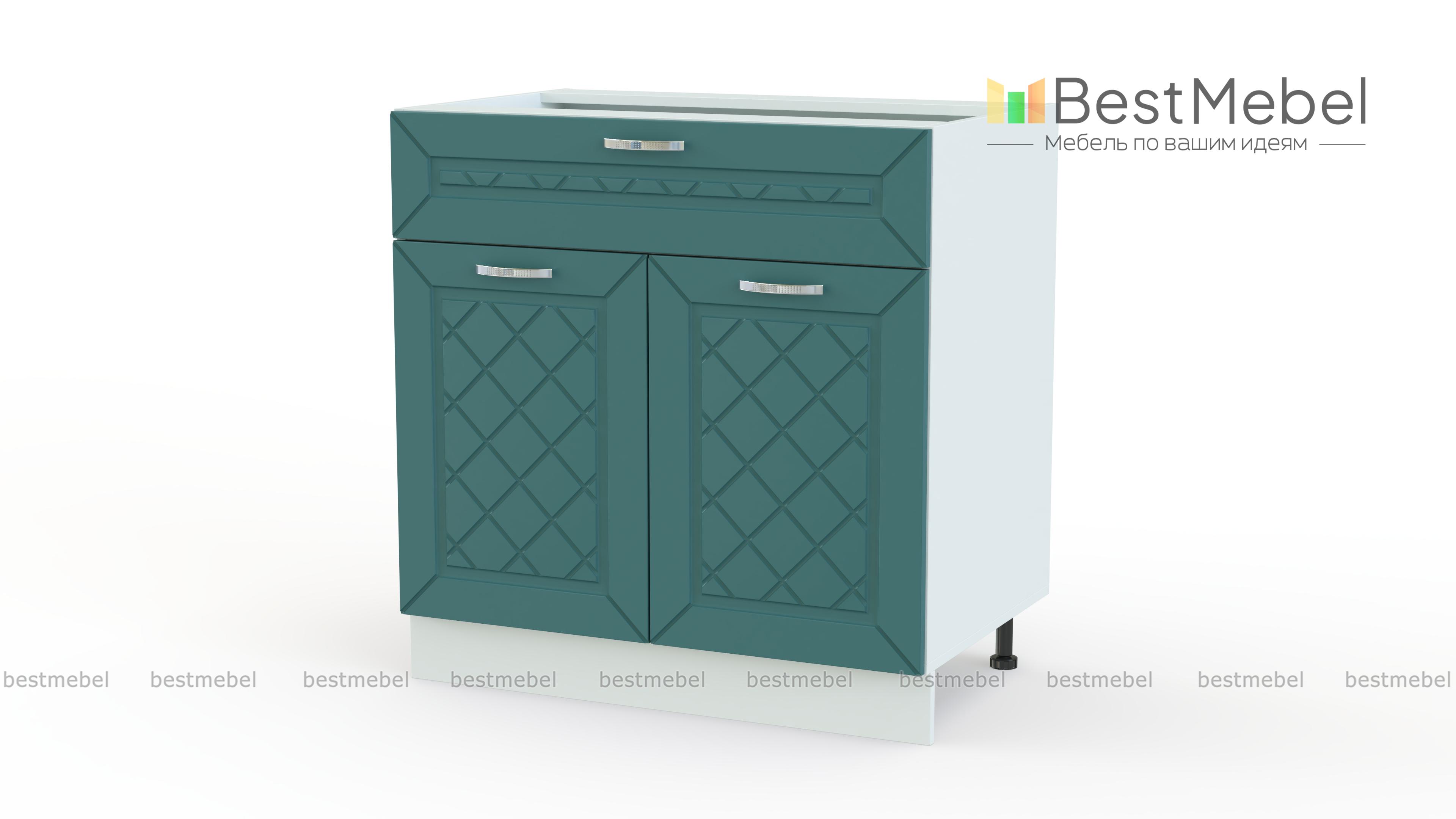 Шкаф нижний 2 двери 1 ящик Агава BMS - Фото