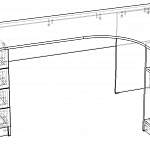 Чертеж Угловой стол Рэтт BMS