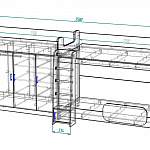 Чертеж Трехъярусная кровать Миф 43.5.3 BMS