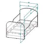 Чертеж Детская кровать с бортиком Лев 1 BMS