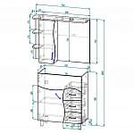 Чертеж Мебель для ванной Маркиз 4 BMS