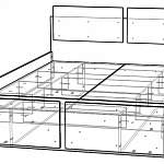 Чертеж Кровать Флёр BMS