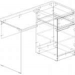 Чертеж Письменный стол Джули BMS