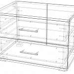 Чертеж Прикроватная тумба Ласточка-1 BMS