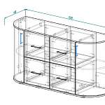 Чертеж Комод радиусный Флер 18 BMS