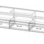 Чертеж Тумба под ТВ Маджента 3 BMS