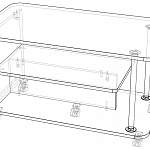 Чертеж Стол журнальный Лира BMS