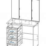Чертеж Туалетный столик Сакура BMS