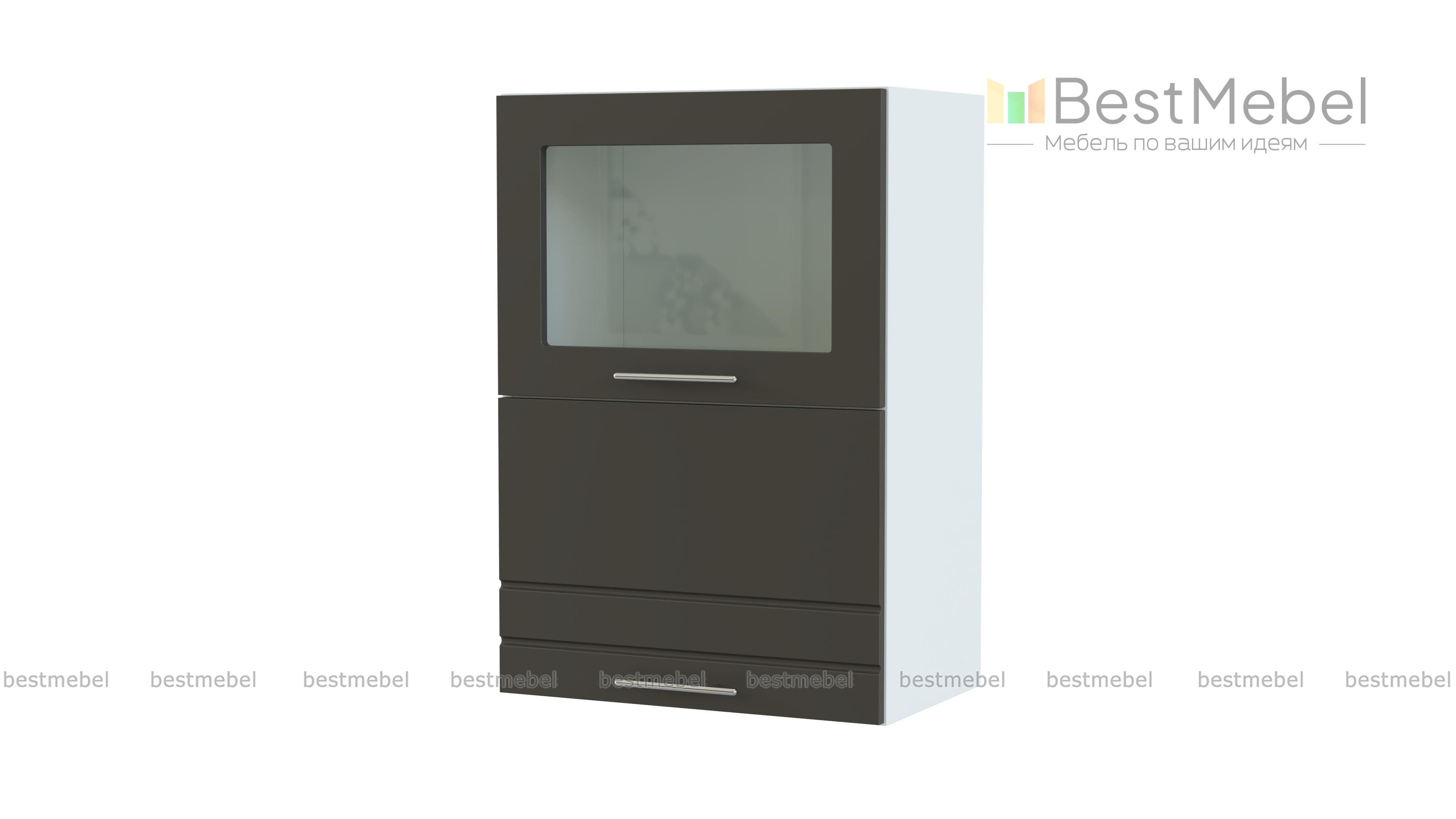 Шкаф  Олимпия  навесной горизонтальный со стеклом BMS